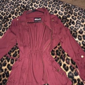 Burgundy long sleeve top